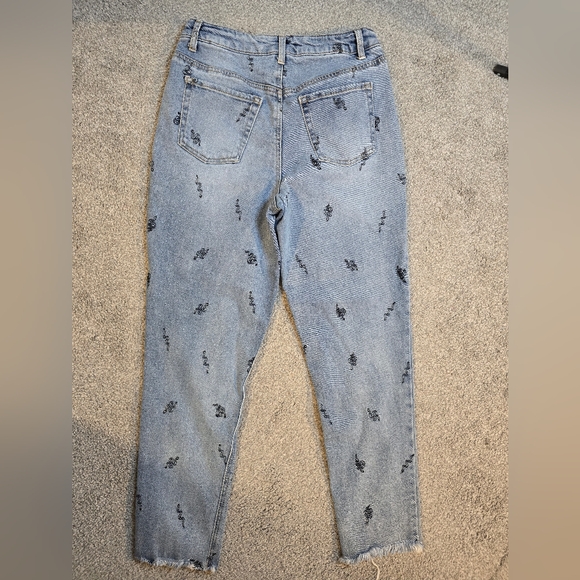 Tinseltown High Rise Snake Emroidered Straight Leg Jeans Size 11 REPUTATION TS - Picture 9 of 9